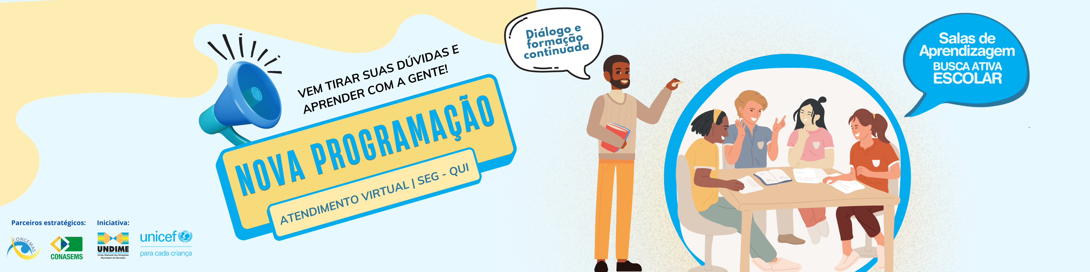 Salas de Aprendizagem - Nova programação