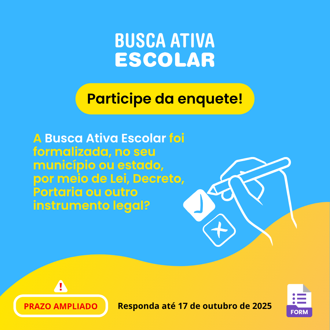 Enquete: prazo ampliado para indicar se a estratégia já foi formalizada no seu estado ou município