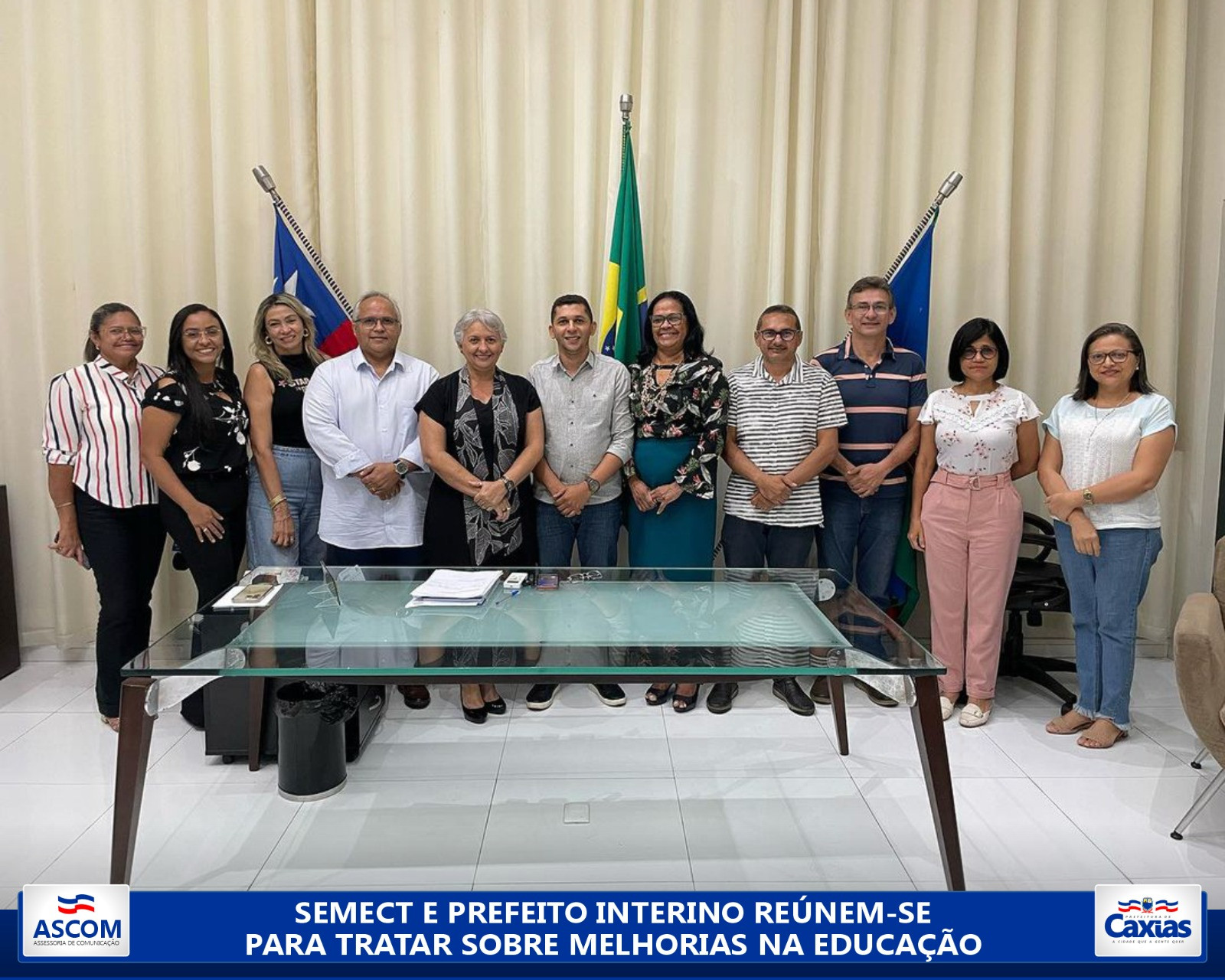 Semect trata sobre matrículas, busca ativa e melhorias na educação com prefeito interino de Caxias (MA)